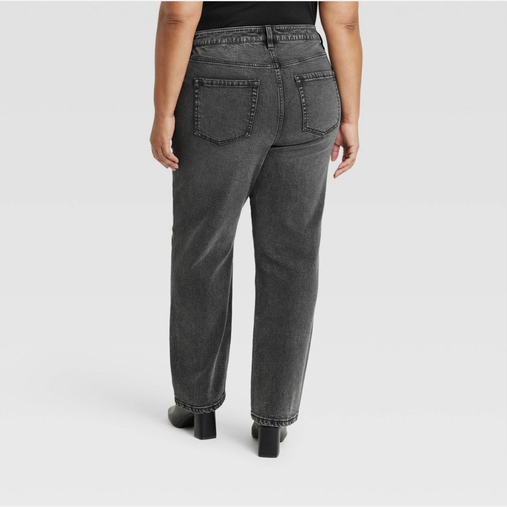 Women’s Ava & Viv high rise 90’s straight stretch no gap waistband READ INFO - Picture 2 of 13